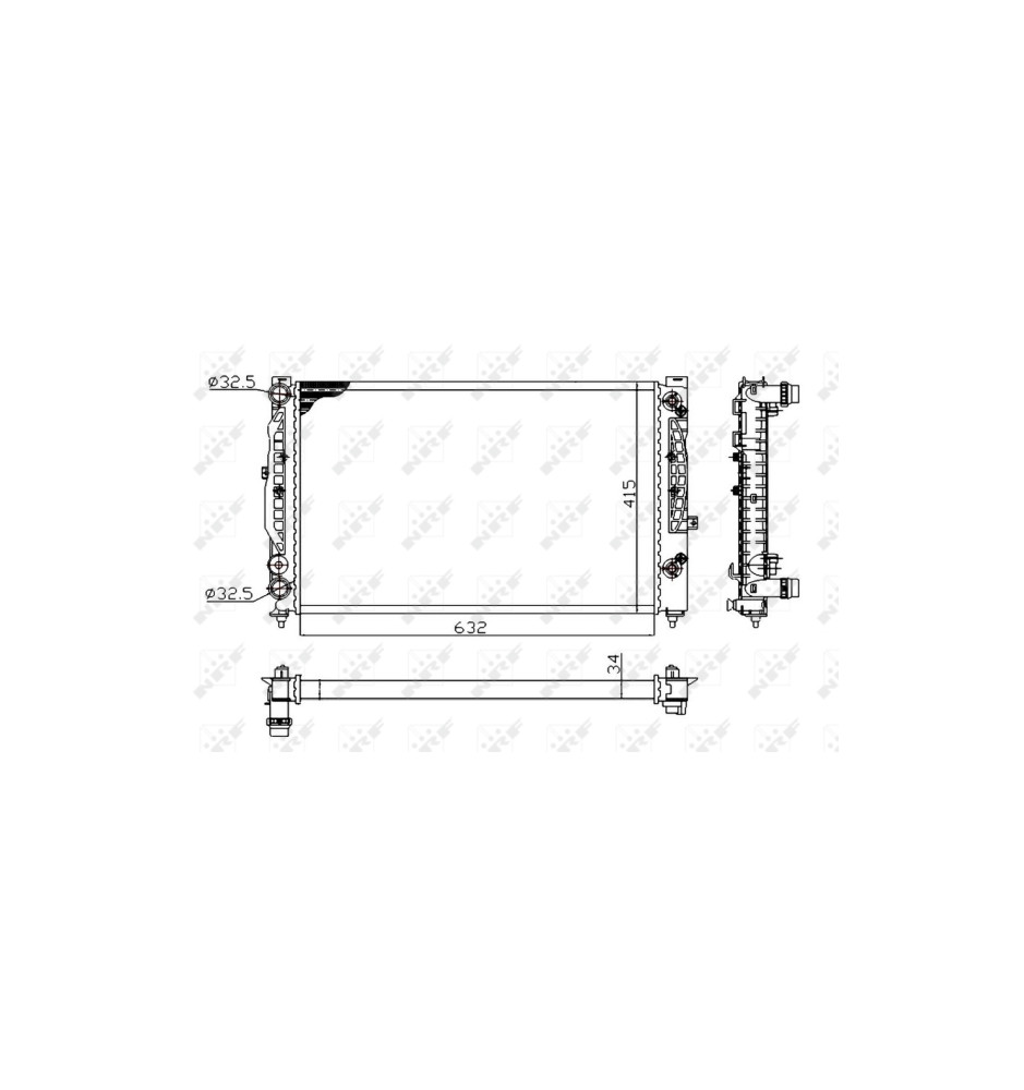 Raffreddamento Motore Ricambio Ventola Di Raffreddamento Motore NRF 47548 - Norauto Radiatore Nrf 58417 Dimensioni 425x728x27mm